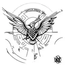 Create a tattoo design that combines elements from The Hunger Games, Divergent, Harry Potter, and Star Wars tattoo design idea