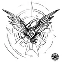 Create a tattoo design that combines elements from The Hunger Games, Divergent, Harry Potter, and Star Wars tattoo design idea