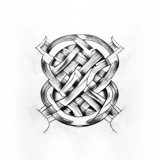 Design a tattoo of a carpenter's tools with traditional Irish Celtic knotwork patterns tattoo design idea