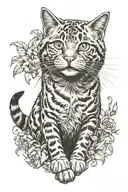 stupid orange cat tattoo design idea