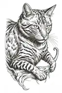 stupid orange cat tattoo design idea