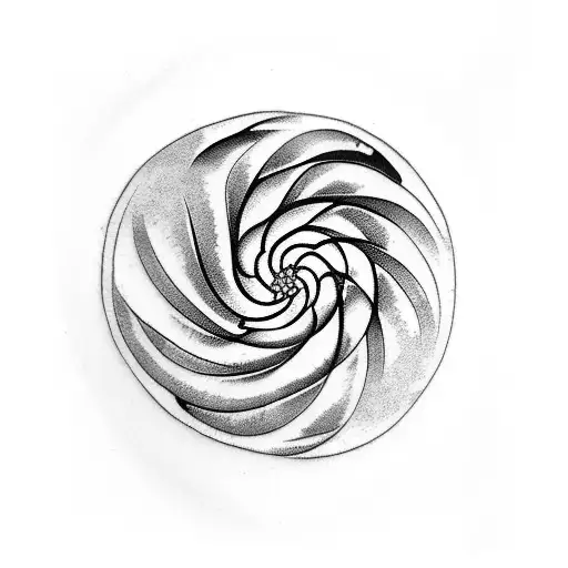 fibonacci spiral science tattoo for hand tattoo design idea