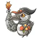 silly goose tattoo design idea