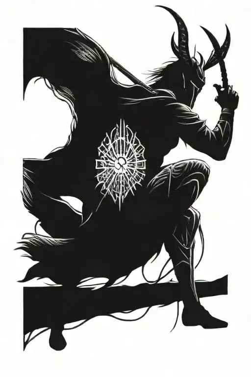 warrior mosquitoe tattoo design idea