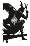 warrior mosquitoe tattoo design idea