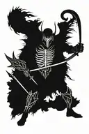 warrior mosquitoe tattoo design idea
