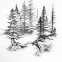 forest, search,adventure tattoo design idea