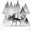 forest, search,adventure tattoo design idea