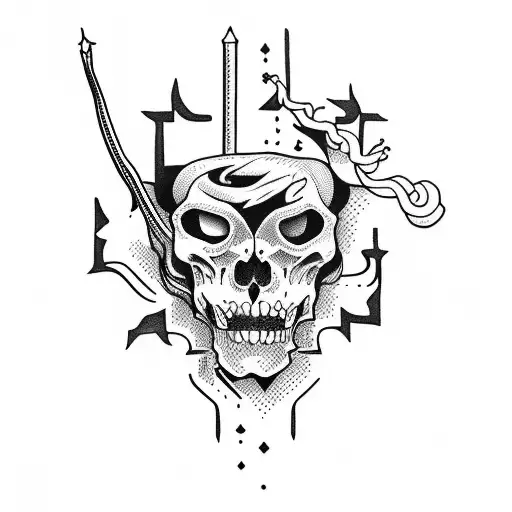 stick n poke tattoo design idea