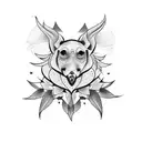 stick n poke tattoo design idea