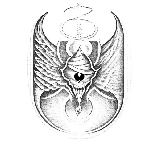 Tarot cards forming a ouija board tattoo design idea