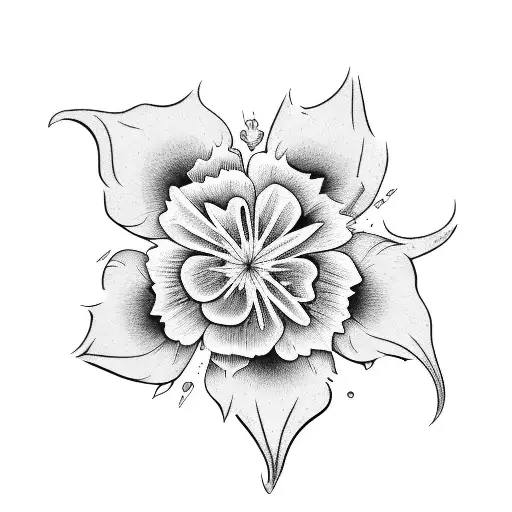 bleach sword and flower tattoo design idea