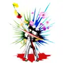 bleach sword and flower tattoo design idea