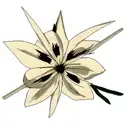 bleach sword and flower tattoo design idea