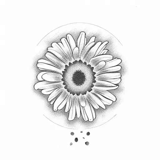 Paw Print with Chrysanthemums saying "Buddy 2010-2023" tattoo design idea