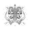 gemini tattoo design idea