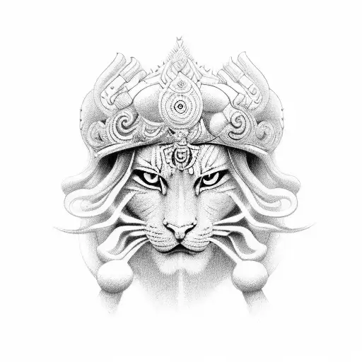 Durga ma tattoo design idea