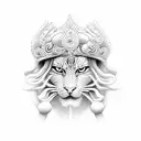 Durga ma tattoo design idea