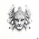 Durga ma tattoo design idea