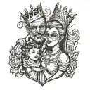 princess daddy married tattoo design idea