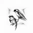 Swallow Bird tattoo design idea