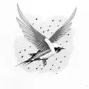 Swallow Bird tattoo design idea