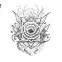 medieval plant tattoo design idea