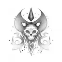 witchy book tattoo design idea