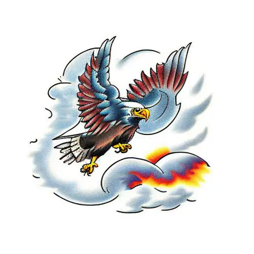 eagle storm bombs  tattoo design idea