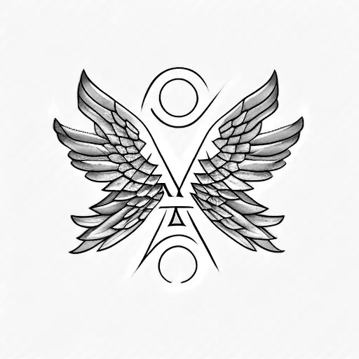 Christian Cross wings  tattoo design idea