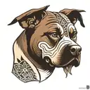 polynesian tattoo of a bully pitbull tattoo design idea