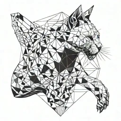 nemesis with a cat  tattoo design idea