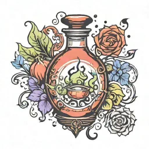 potion tattoo design idea