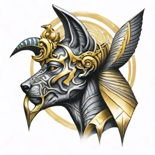 Anubis god Osiris ra tattoo design idea