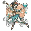 bubble dancer tattoo design idea