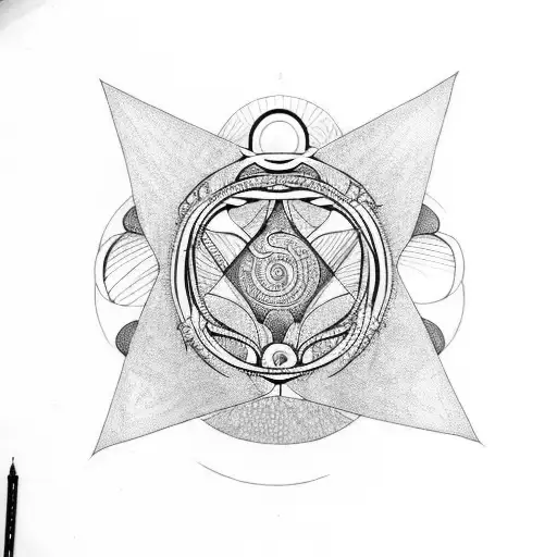 alien ouroboros tattoo design idea