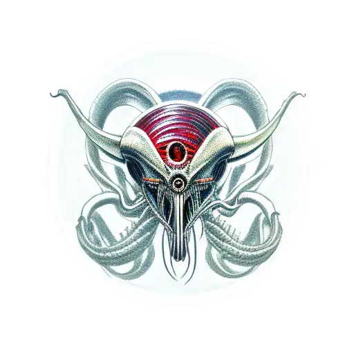 xenomorph ouroboros tattoo design idea