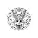 alien ouroboros tattoo design idea