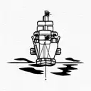 battleship tattoo design idea