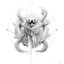 battleship, hook, parrot's beak, cornerstone  tattoo design idea