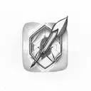 arrow on ring finger tattoo design idea