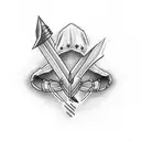 arrow on ring finger tattoo design idea