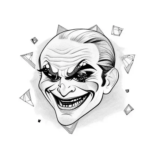 dancing joker  tattoo design idea