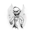 dancing joker  tattoo design idea