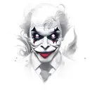 dancing joker  tattoo design idea