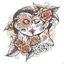 kiss mark tattoo design idea