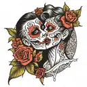 kiss mark tattoo design idea