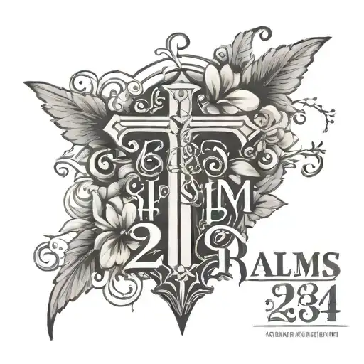 Psalms 23 4 font tattoo tattoo design idea