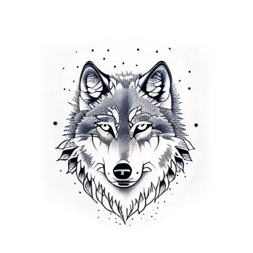 Wolf tattoo design idea
