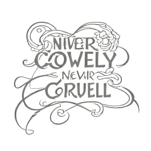 never cowardly nor cruel never give in with aires taurus and leo sign tattoo design idea